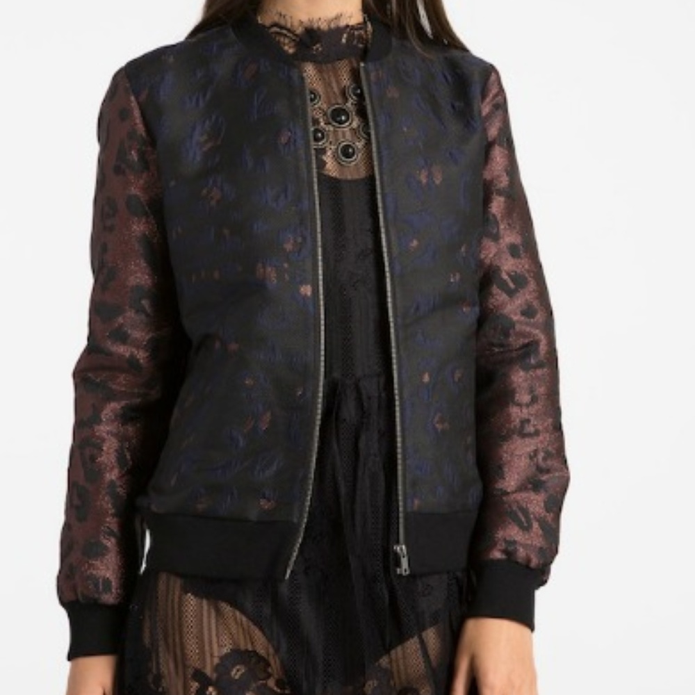 Leopard Print Bomber Jacket